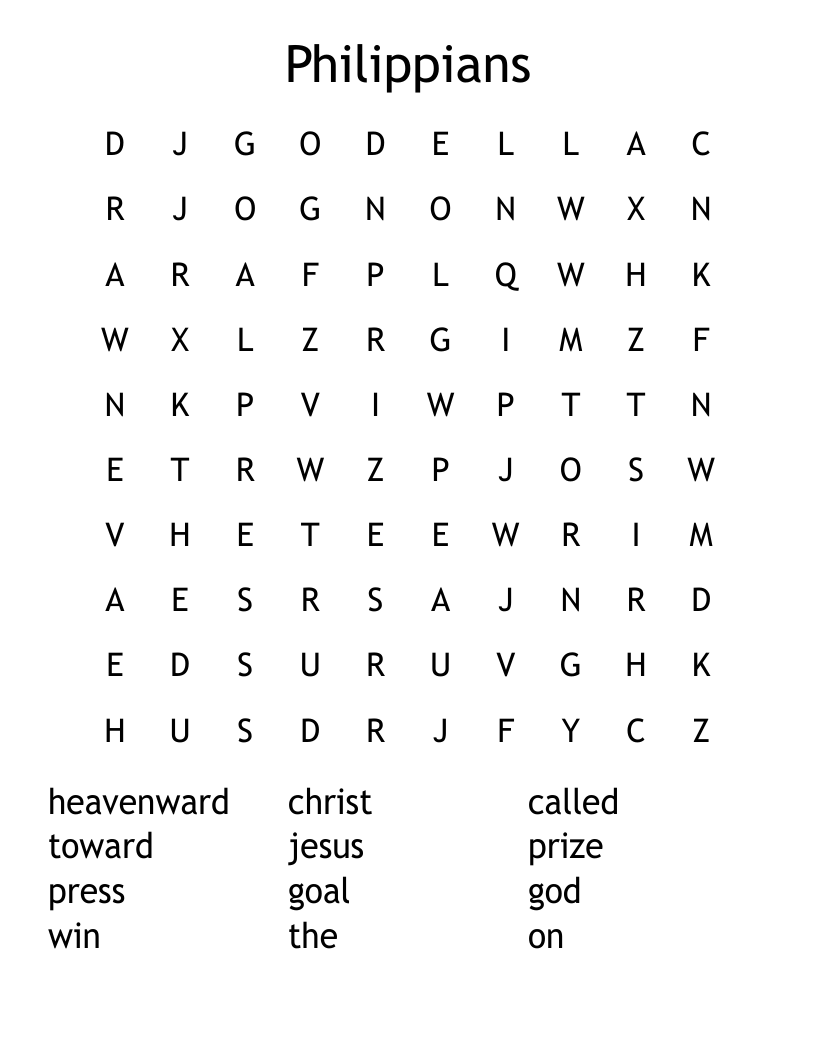 Philippians Word Search