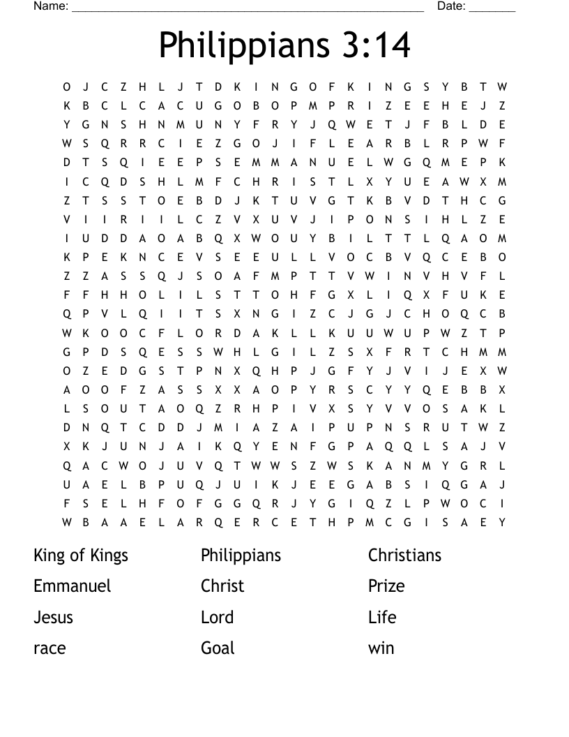 Philippians 3:14 Word Search