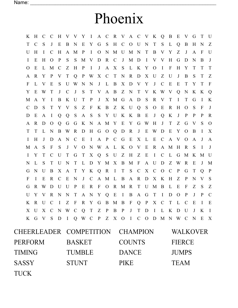 Phoenix  Word Search