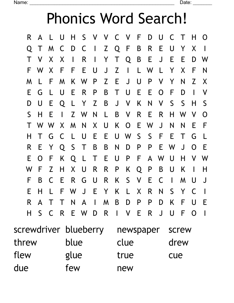 Phonics Word Search!