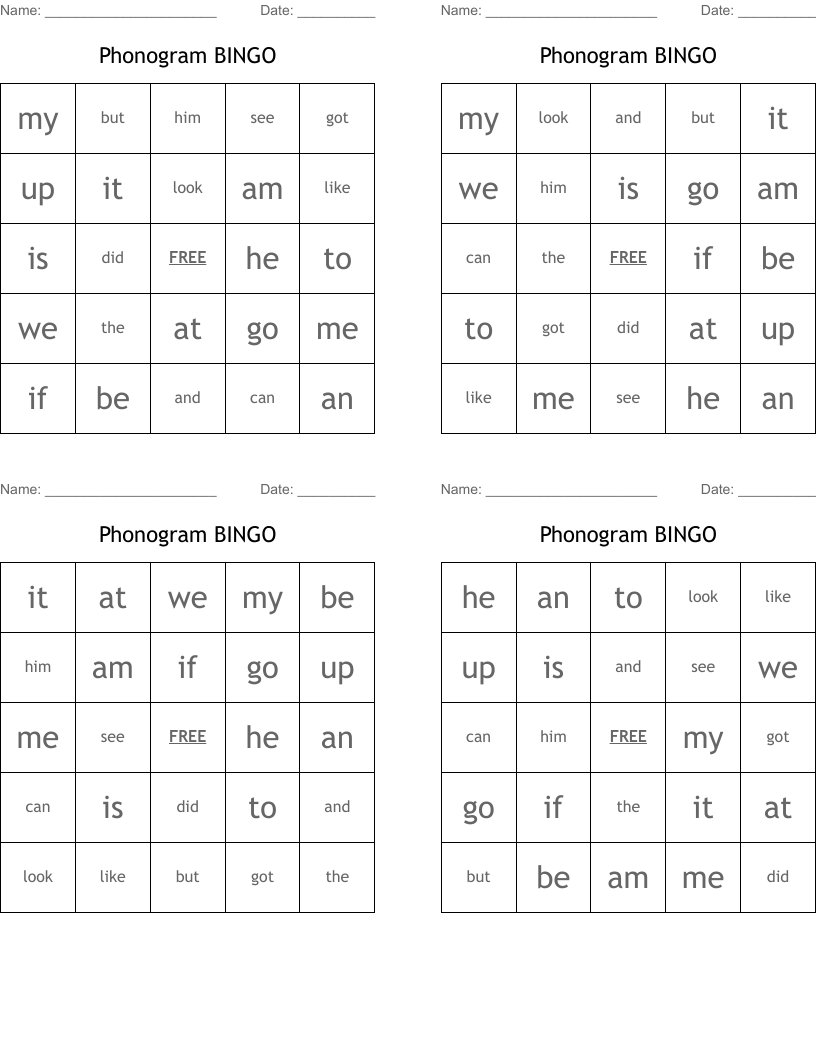 Phonogram BINGO