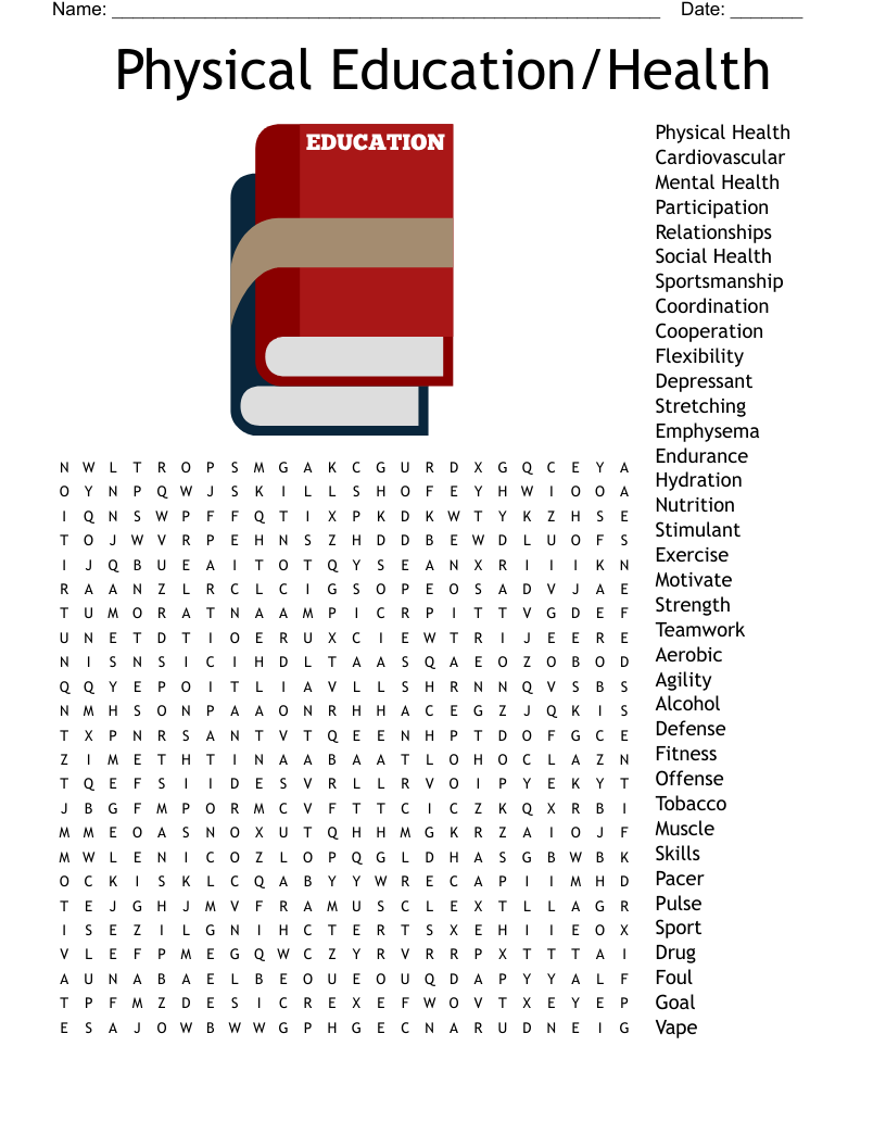 Physical Education/Health Word Search
