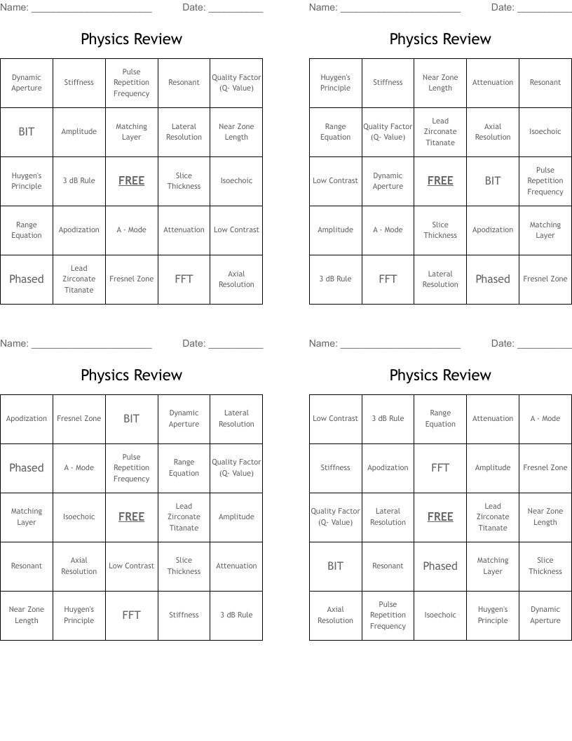 Physics Review