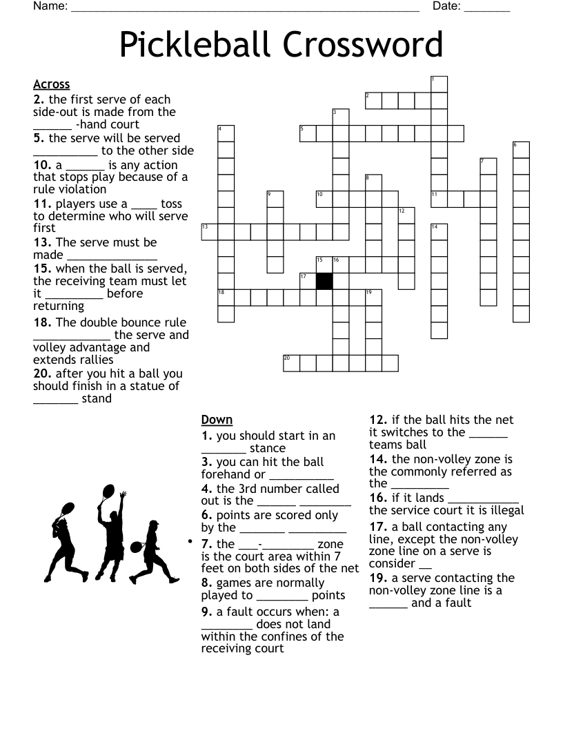 Pickleball Crossword