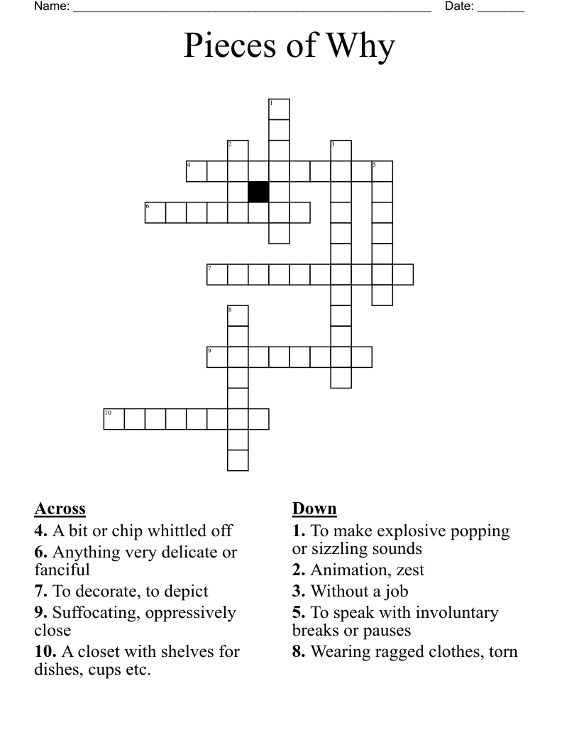Pieces of Why Crossword