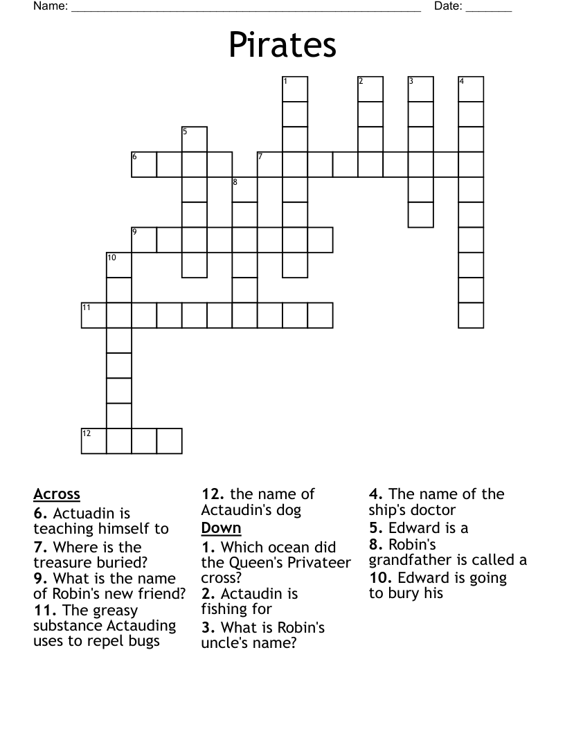 Pirates Crossword