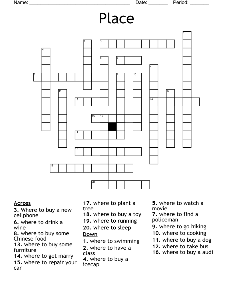 Place Crossword
