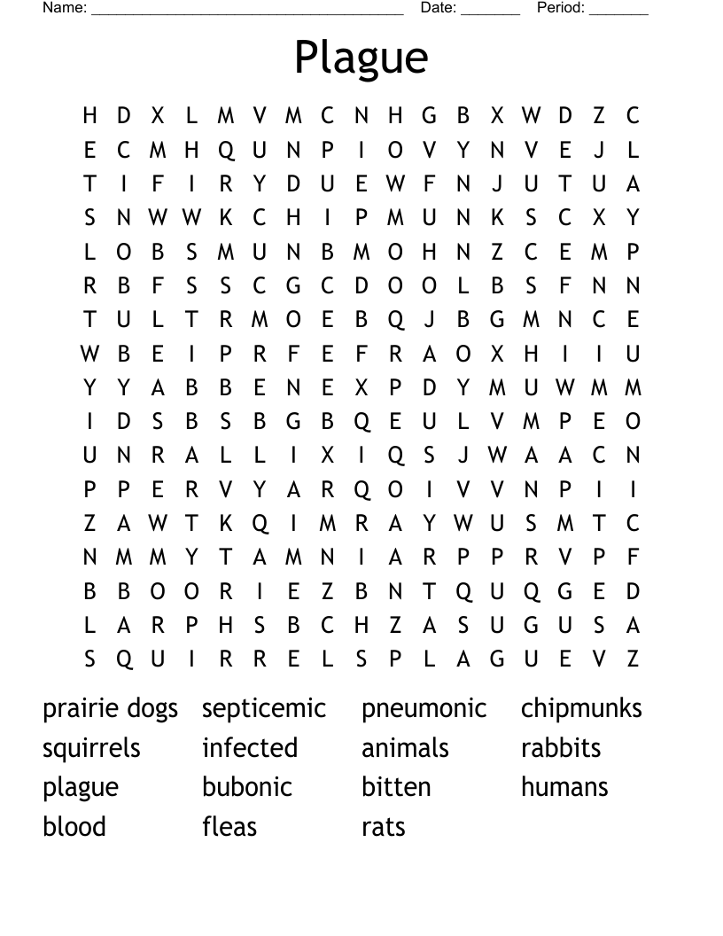 Plague  Word Search