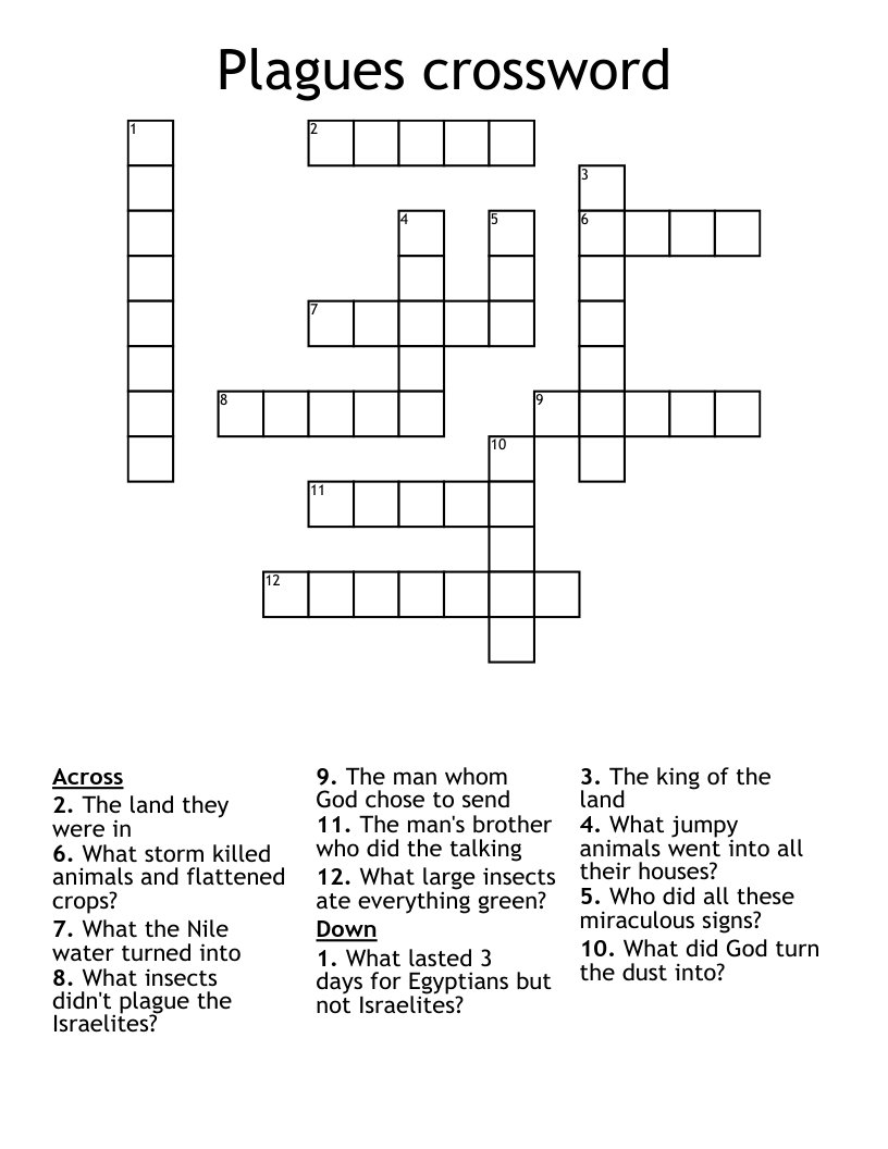 Plagues crossword