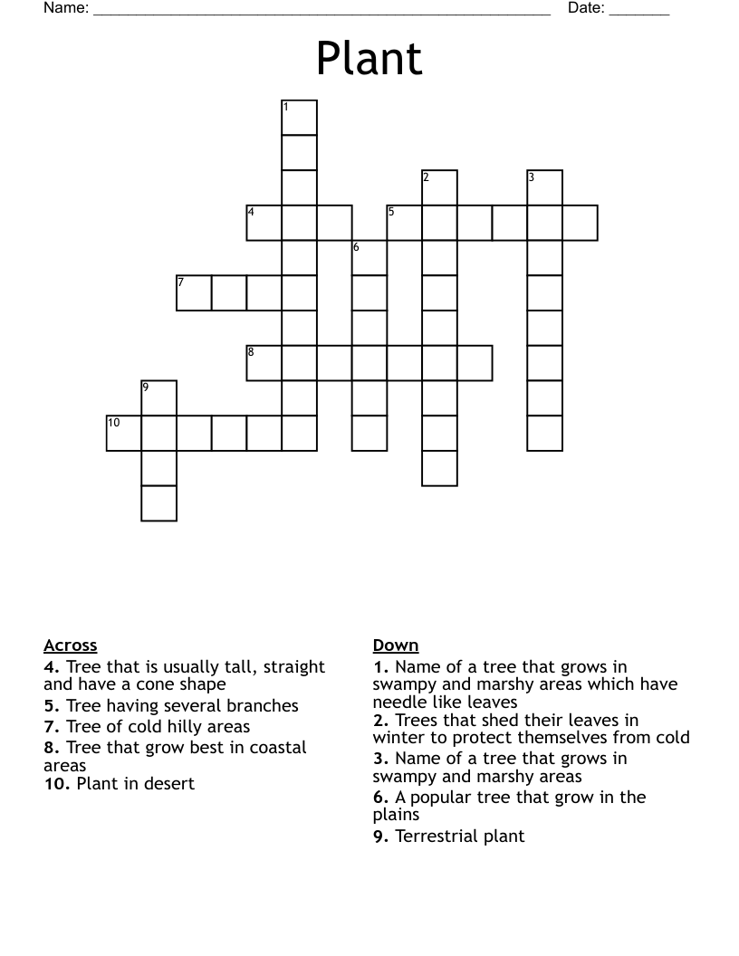 Plant Crossword