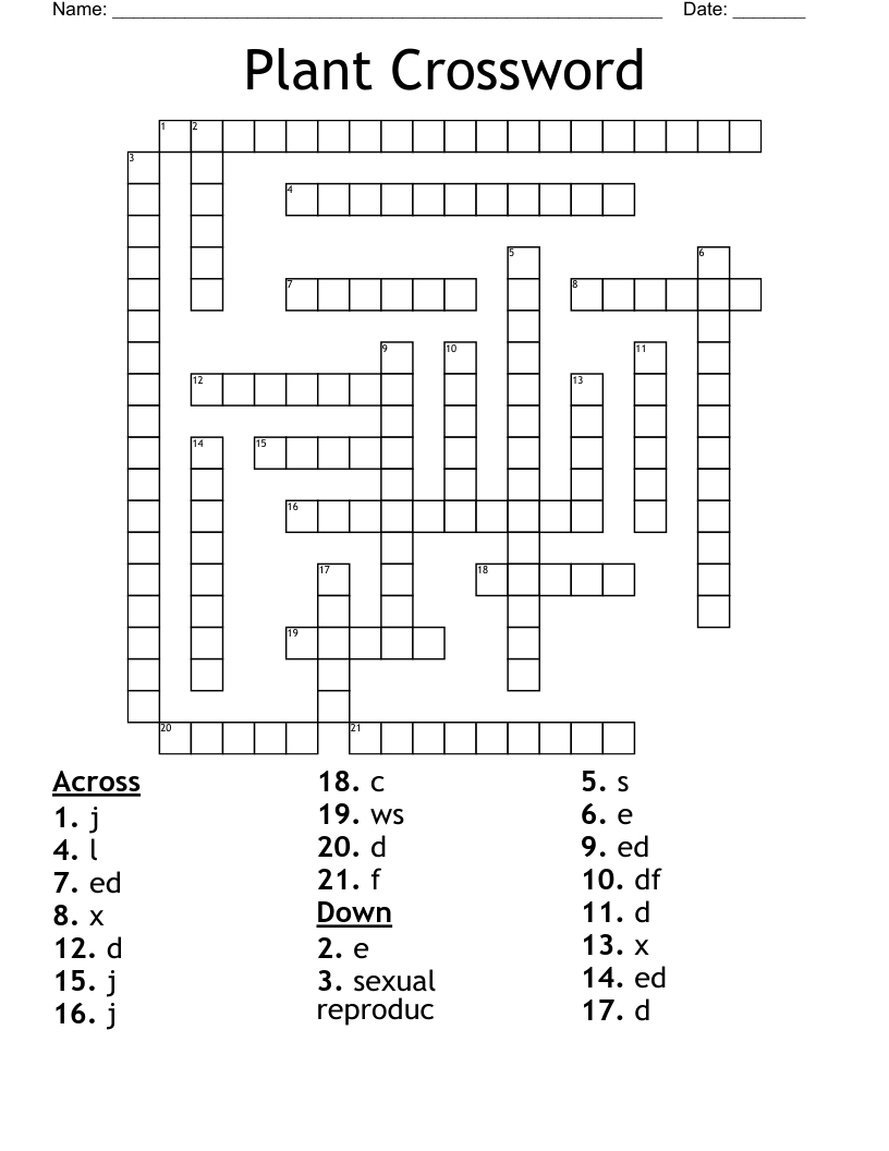 Plant Crossword