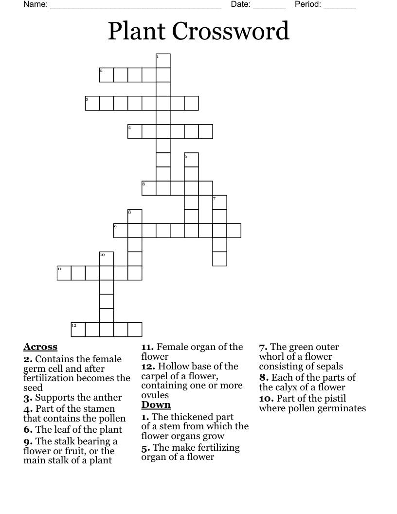 Plant Crossword