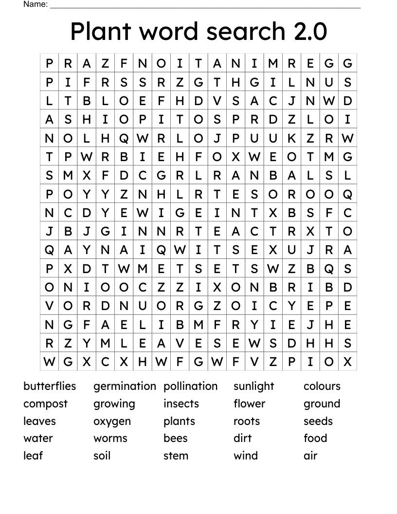 Plant word search 2.0