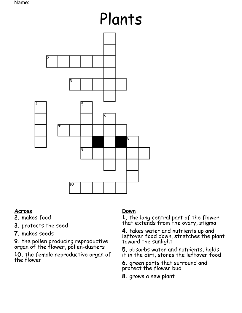 Plants Crossword