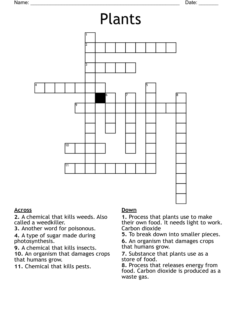 Plants Crossword