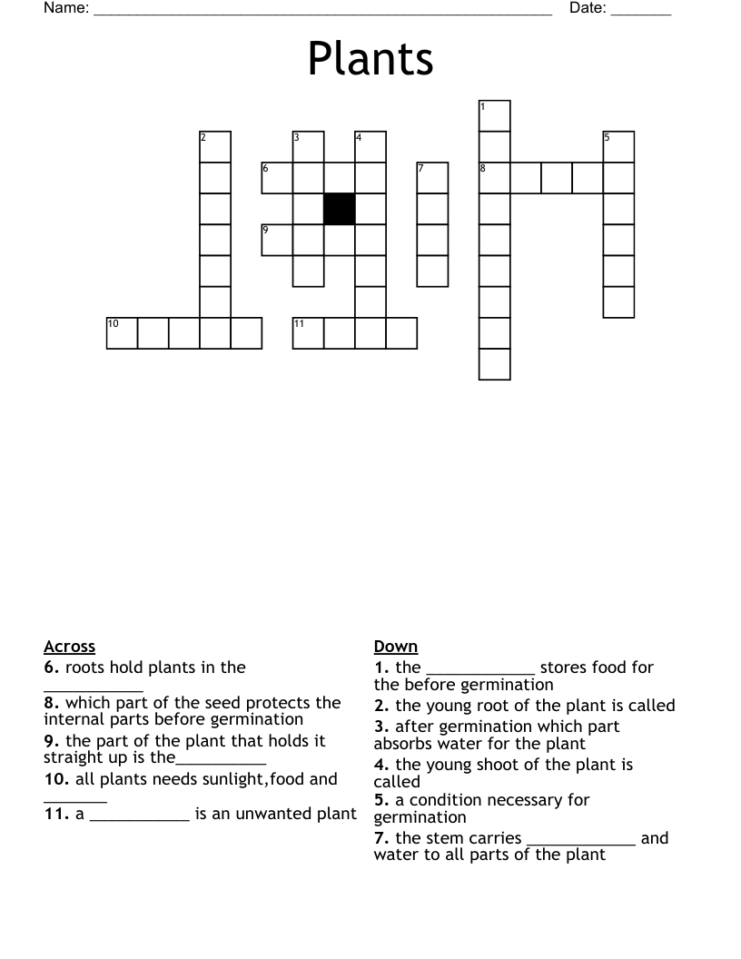 Plants  Crossword