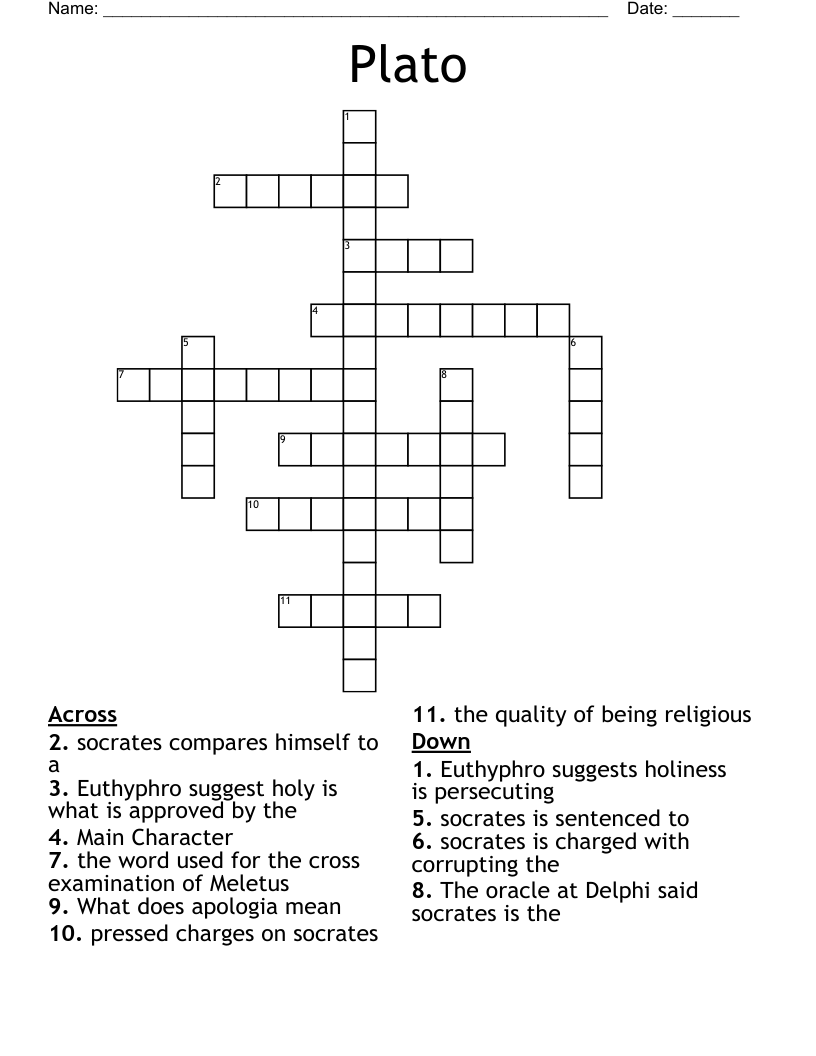 Plato Crossword