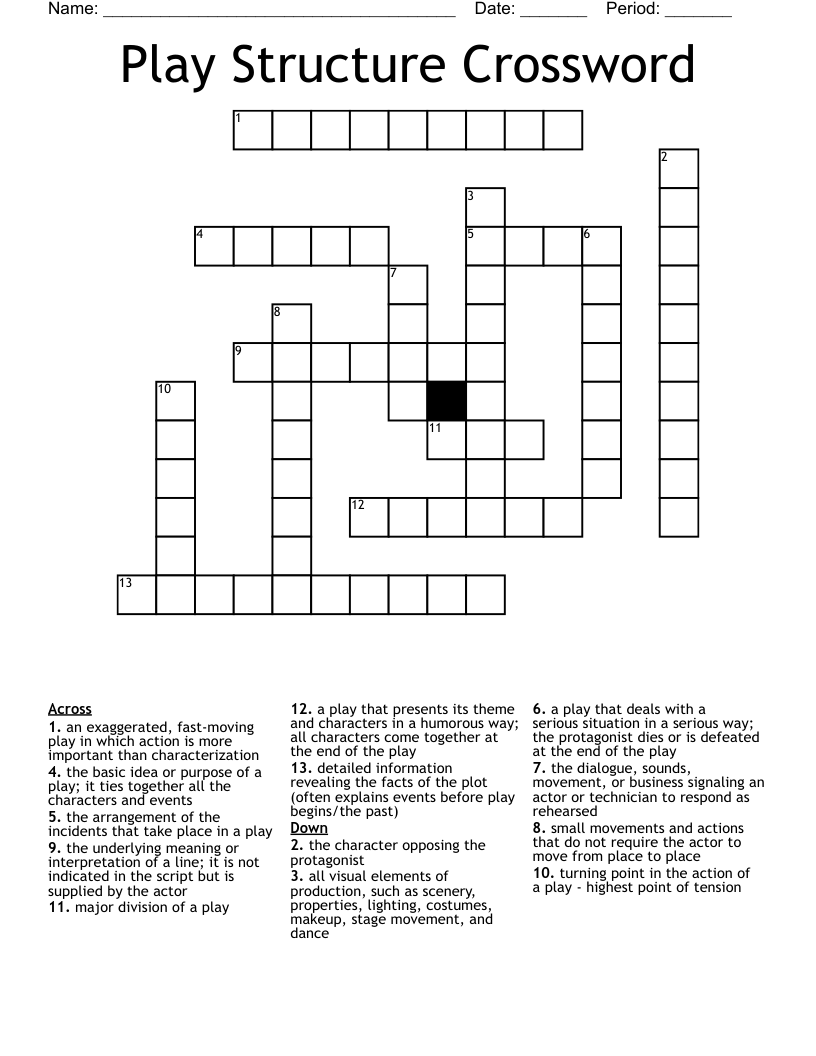 Play Structure Crossword