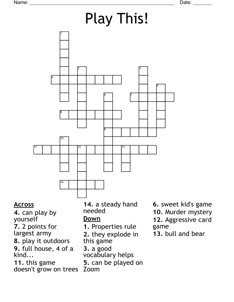 Play This! Crossword