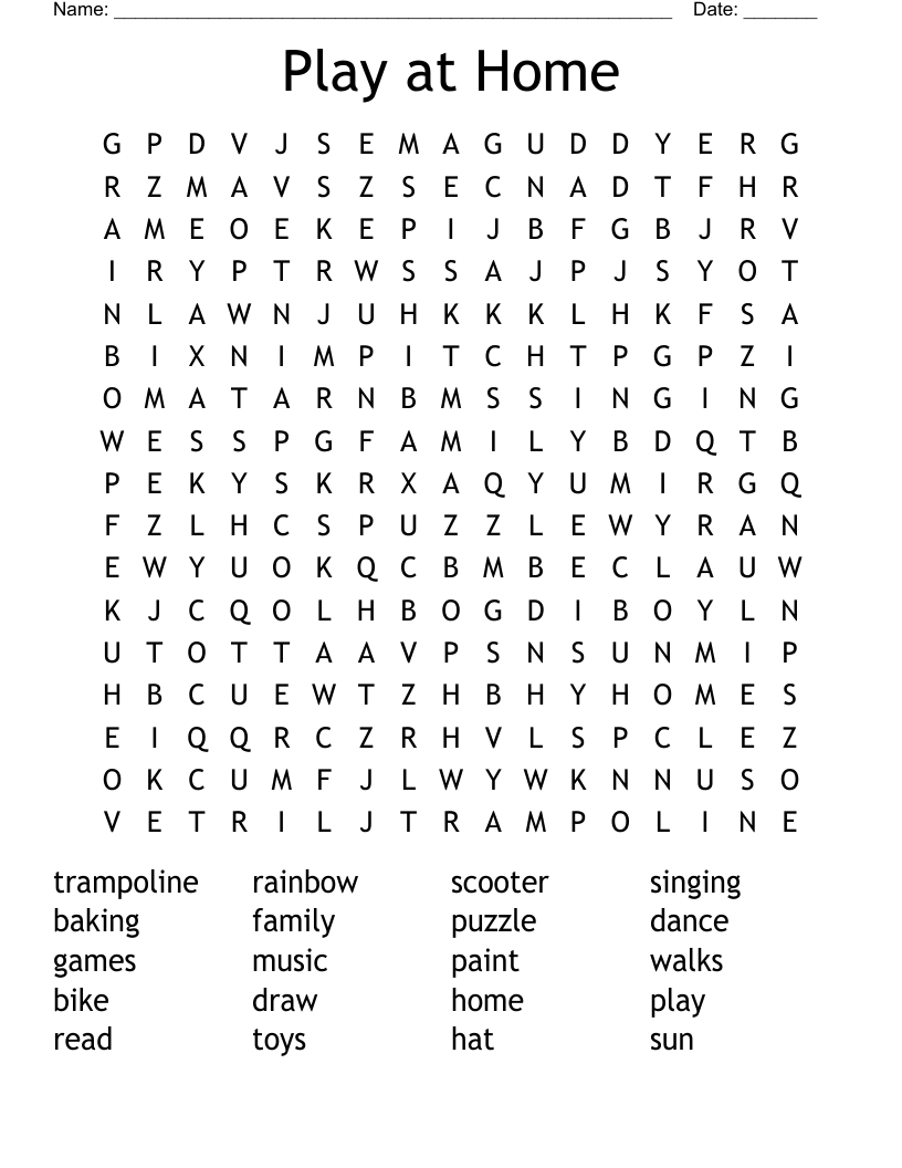 Play at Home Word Search
