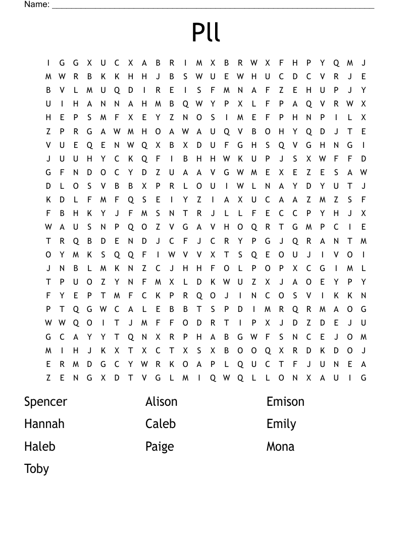 Pll Word Search
