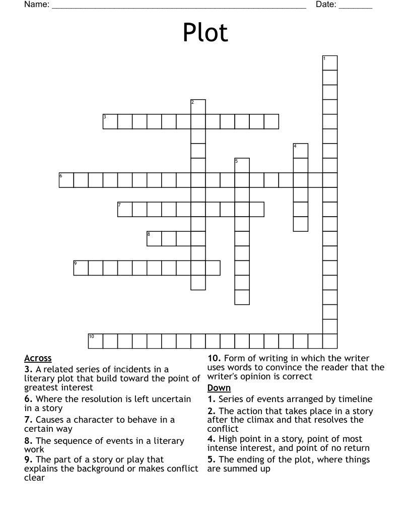 Plot Crossword