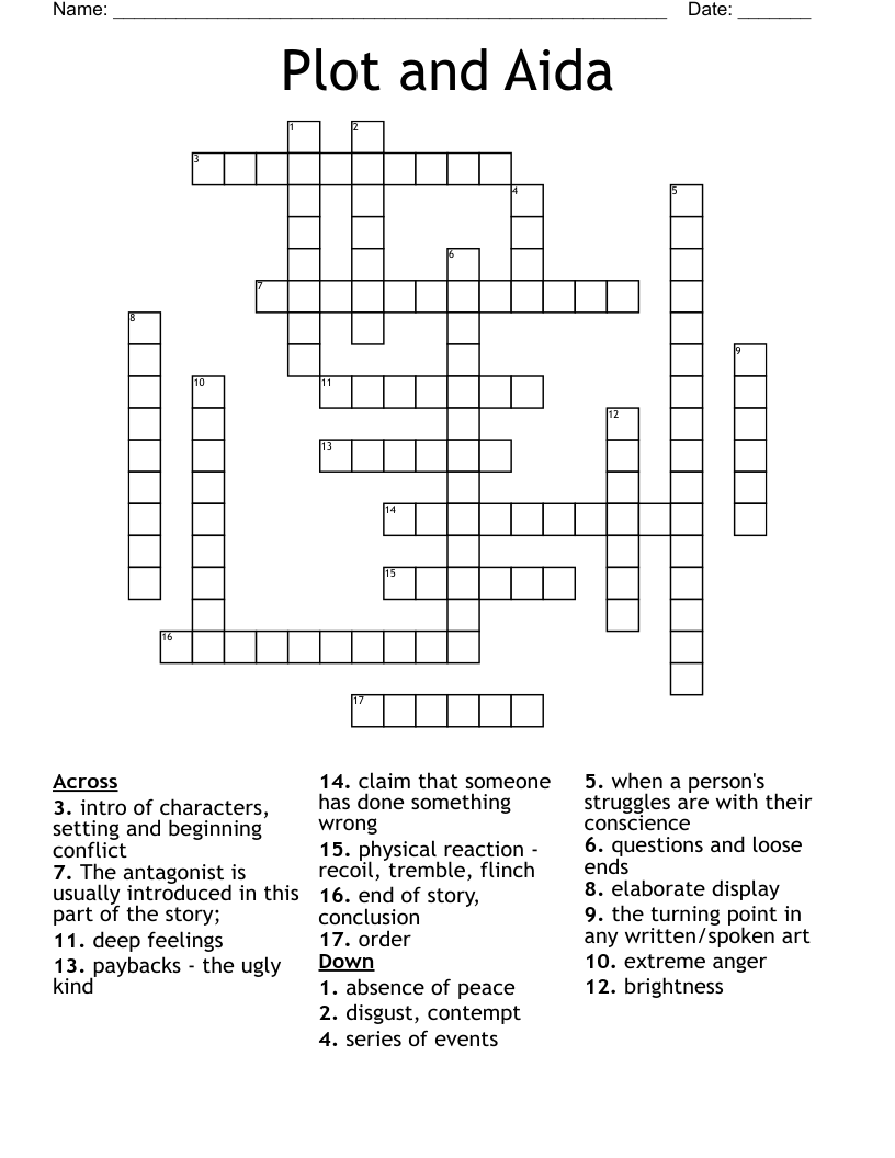 Plot and Aida Crossword