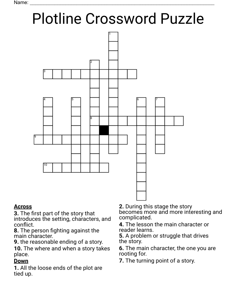 Plotline Crossword Puzzle