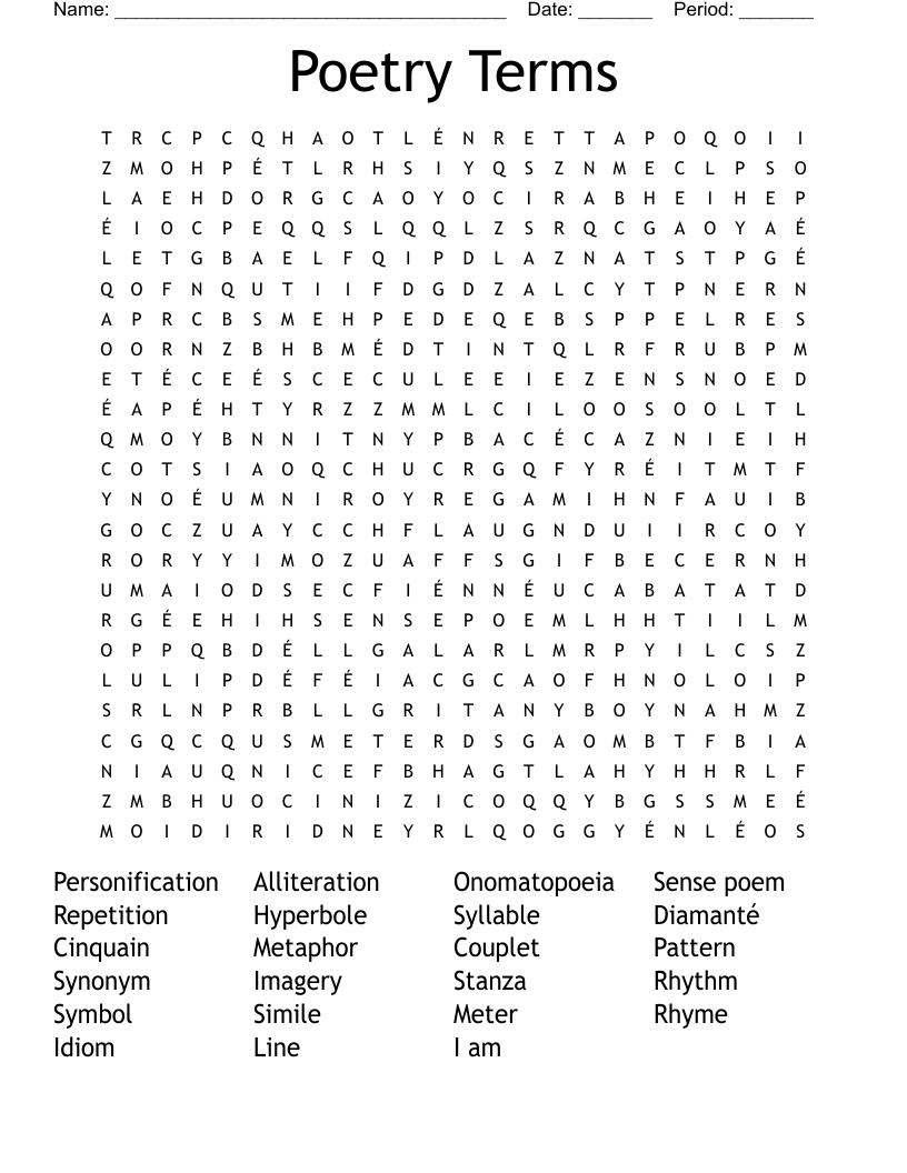 grammar Word Search