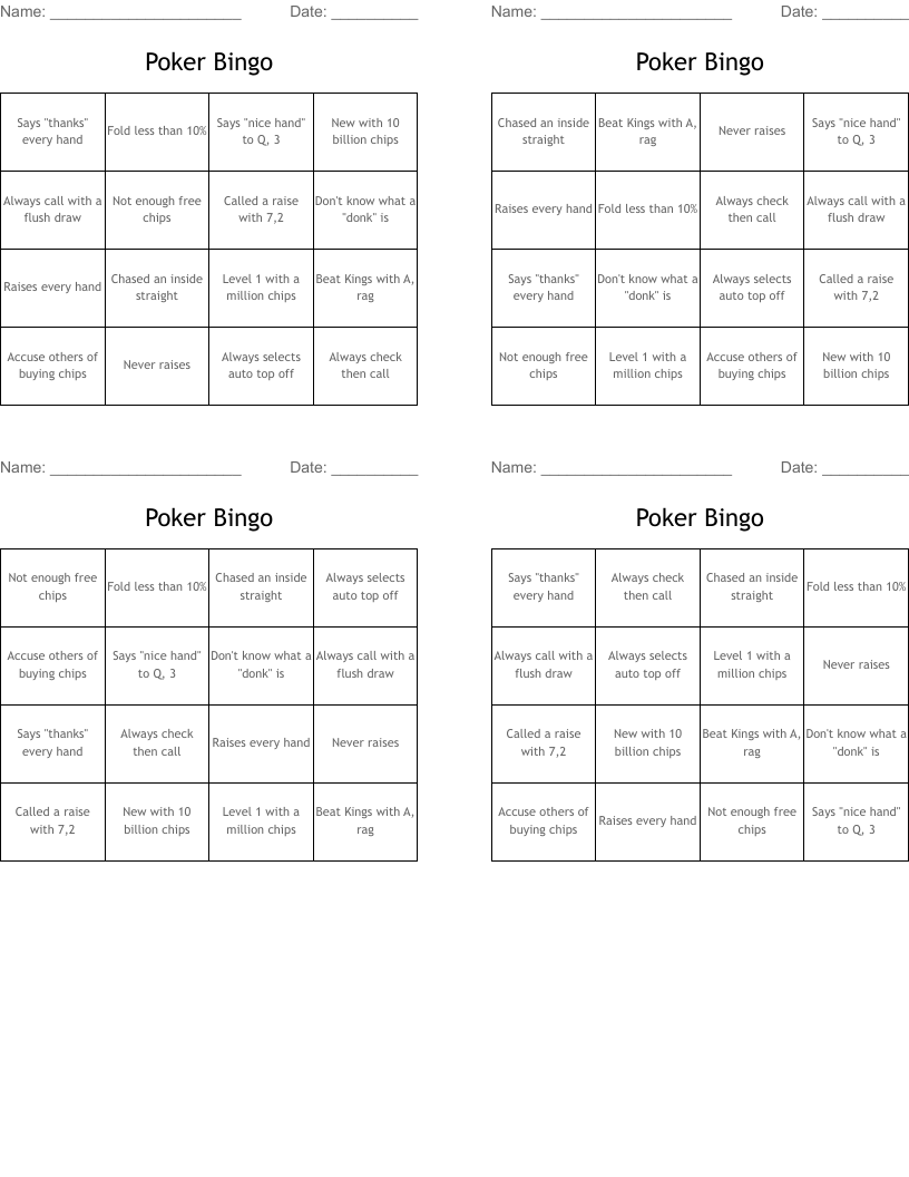 Poker Bingo