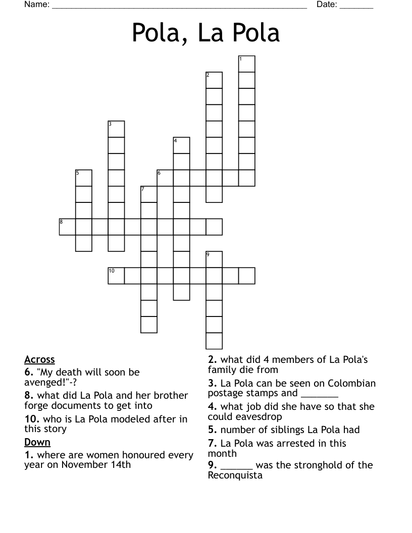 Pola, La Pola Crossword