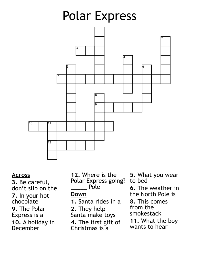 Polar Express Crossword