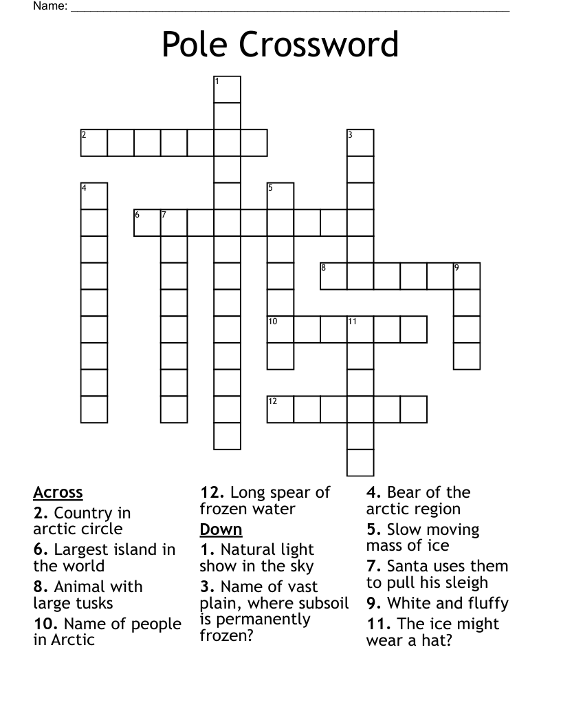 Pole Crossword