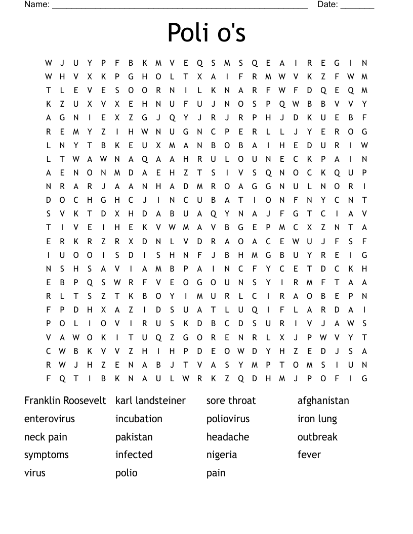 Poli o's Word Search