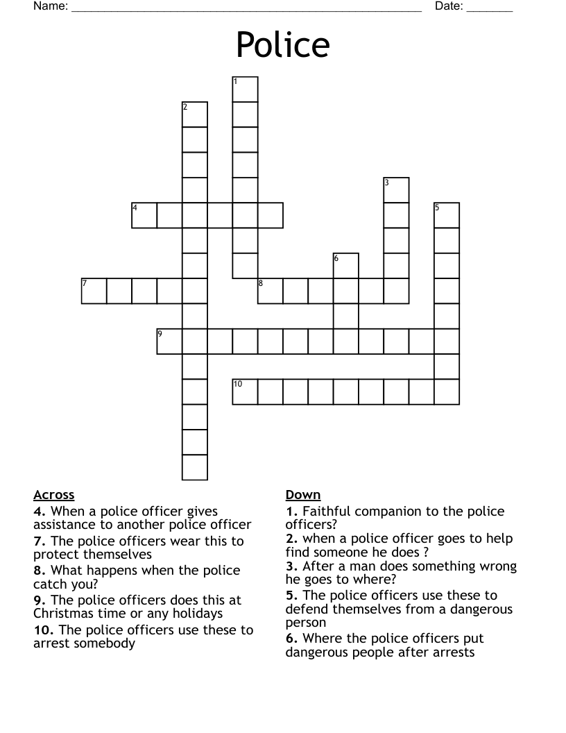 Police Crossword