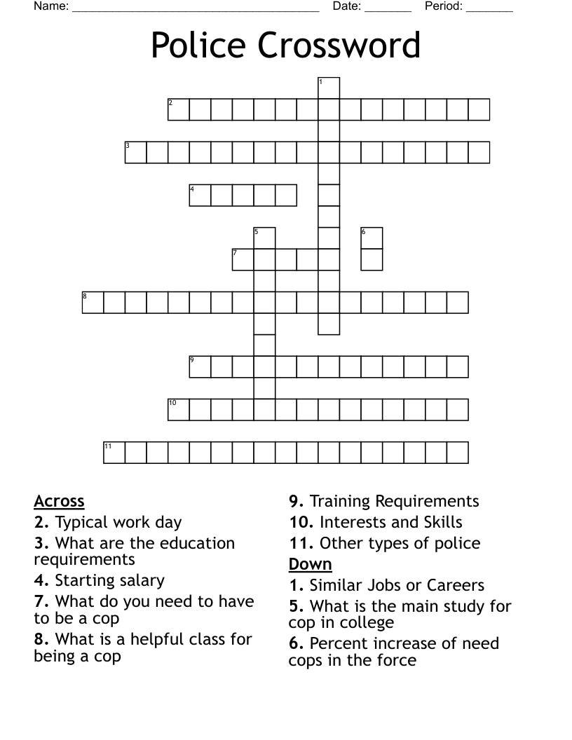 Police Crossword