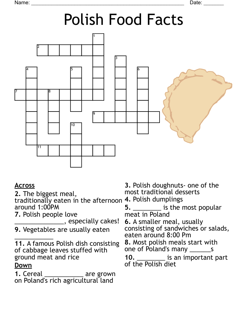 Polish Food Facts Crossword