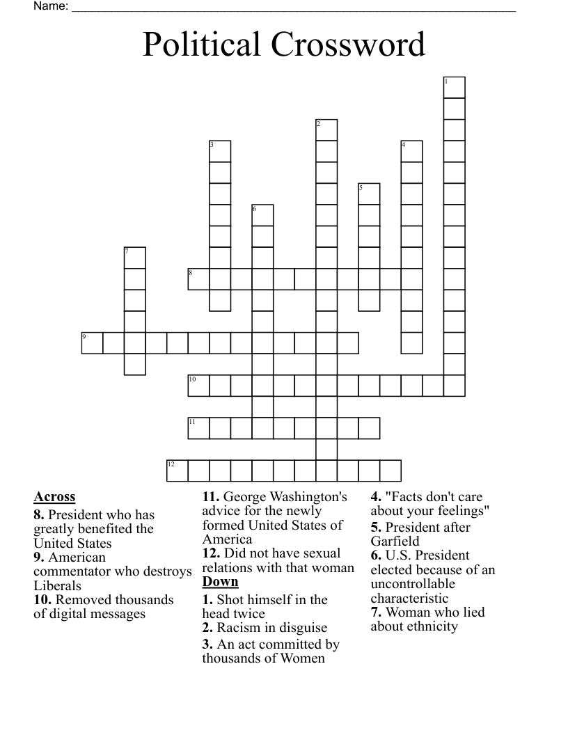 Political Crossword