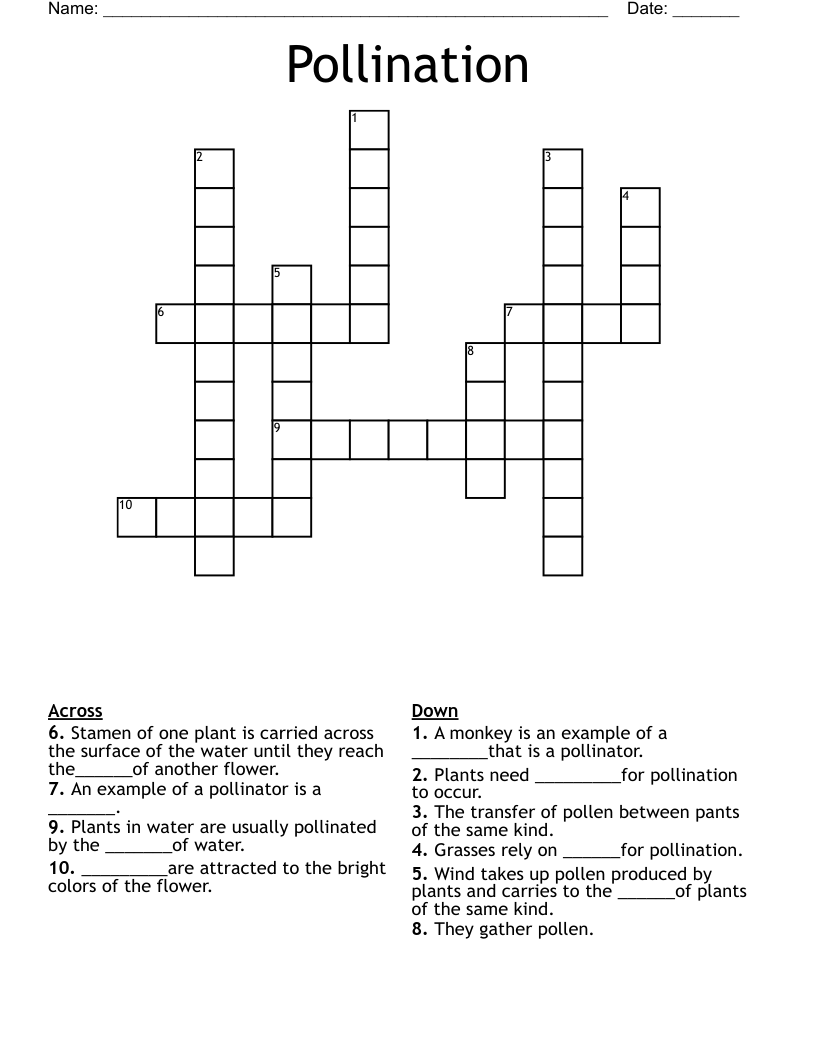 Pollination  Crossword