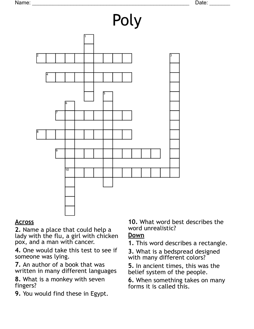 Poly Crossword