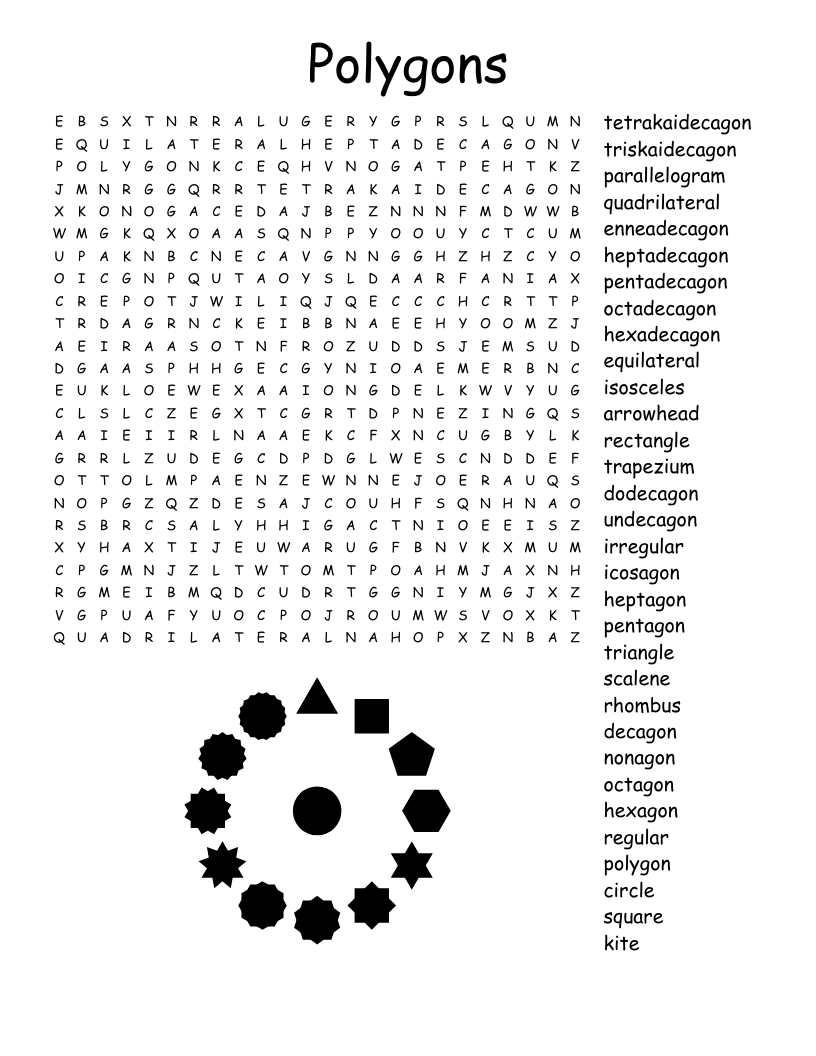Polygons Word Search