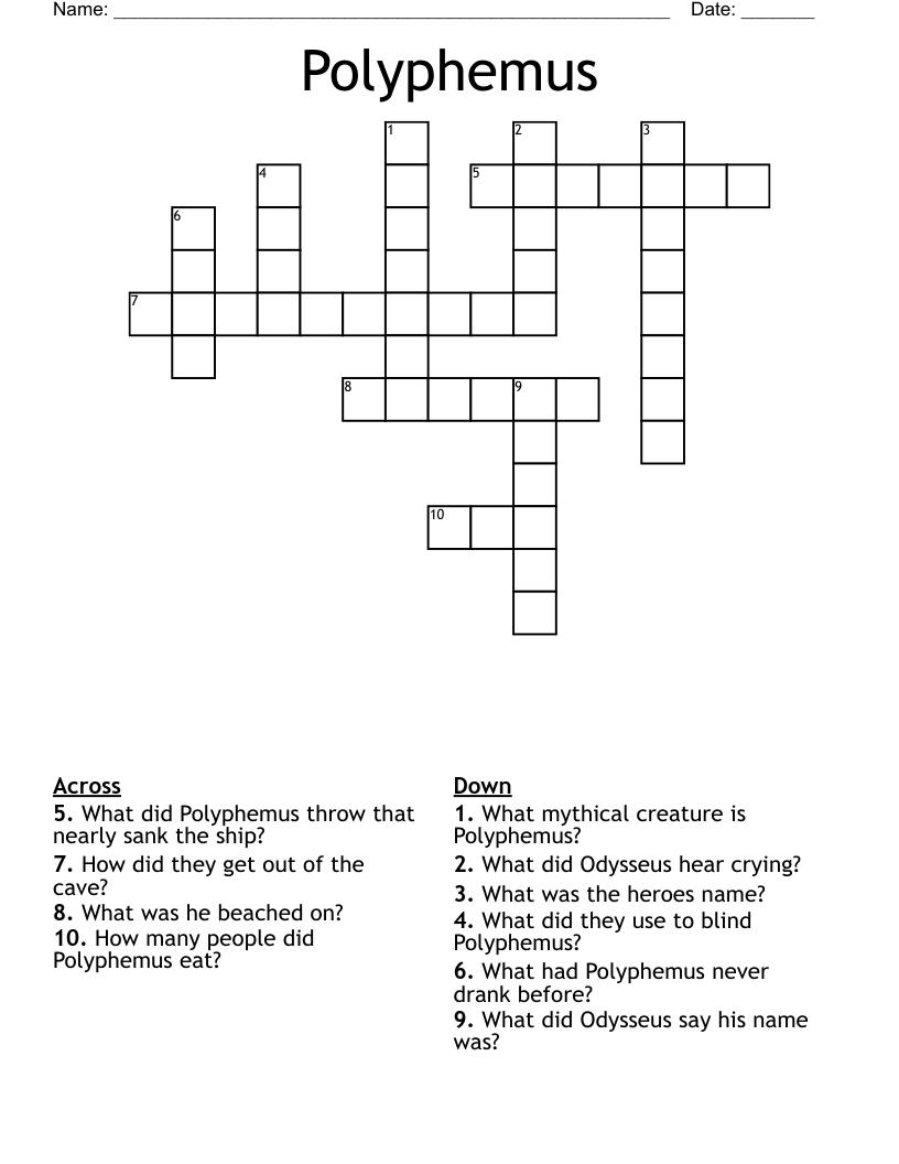 Polyphemus Crossword