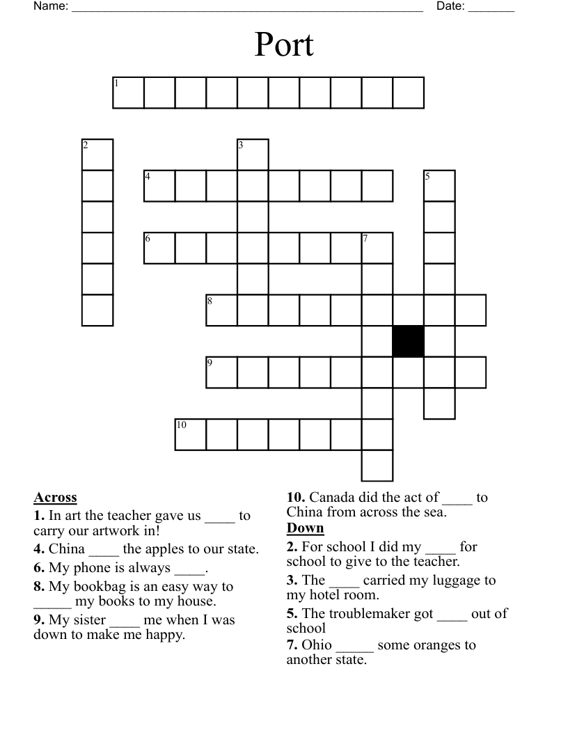 Port Crossword