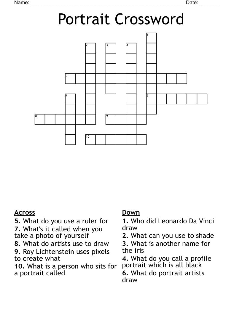 Portrait Crossword