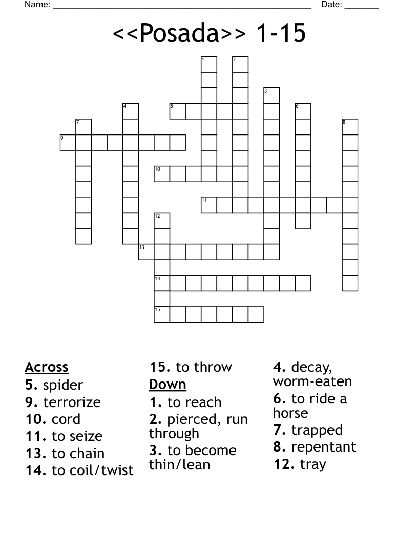 <<Posada>> 1-15 Crossword