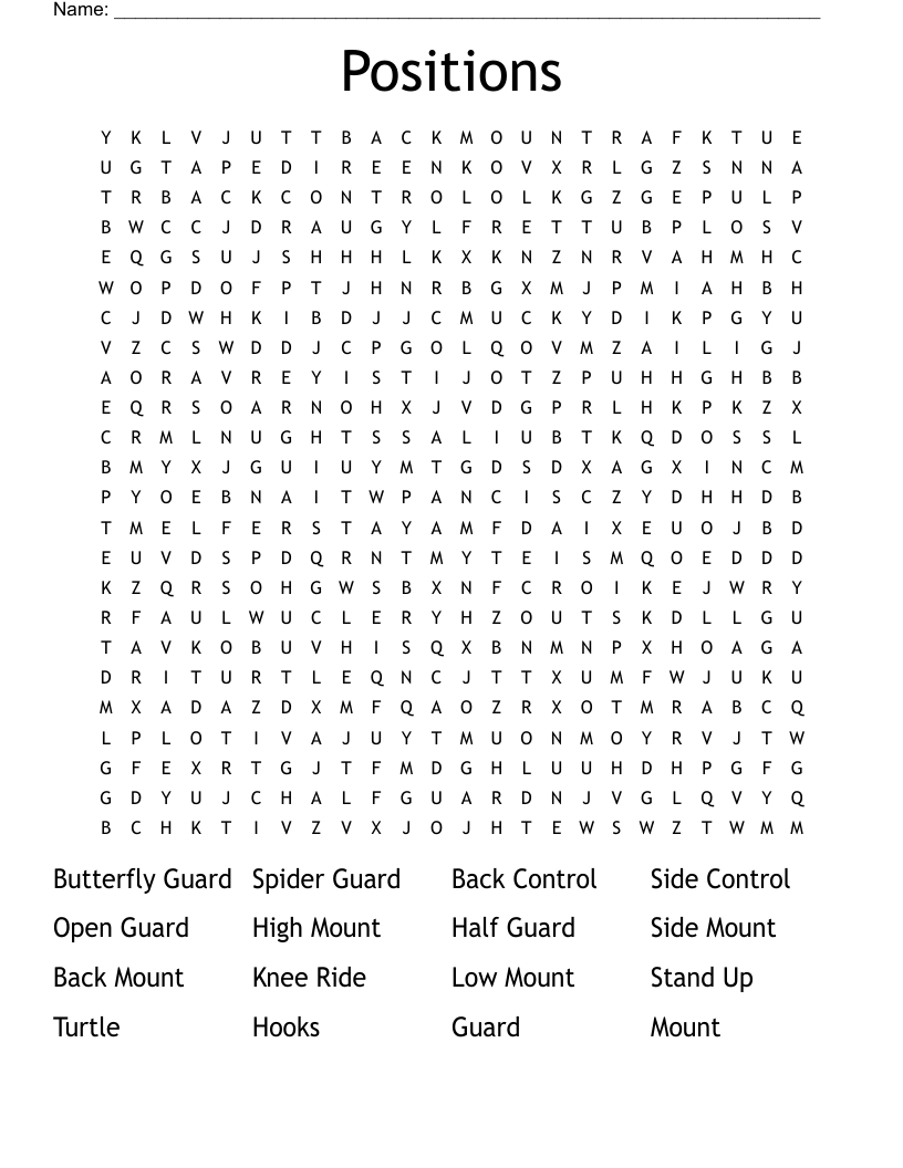 Positions Word Search