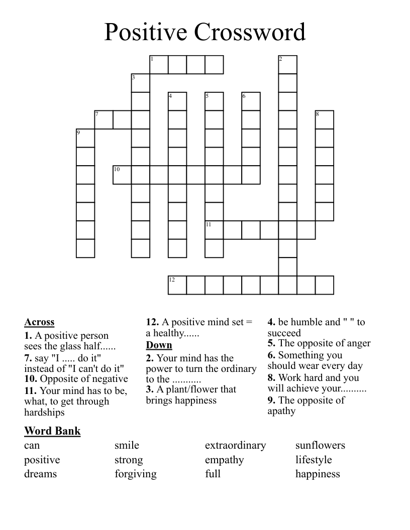 Positive Crossword