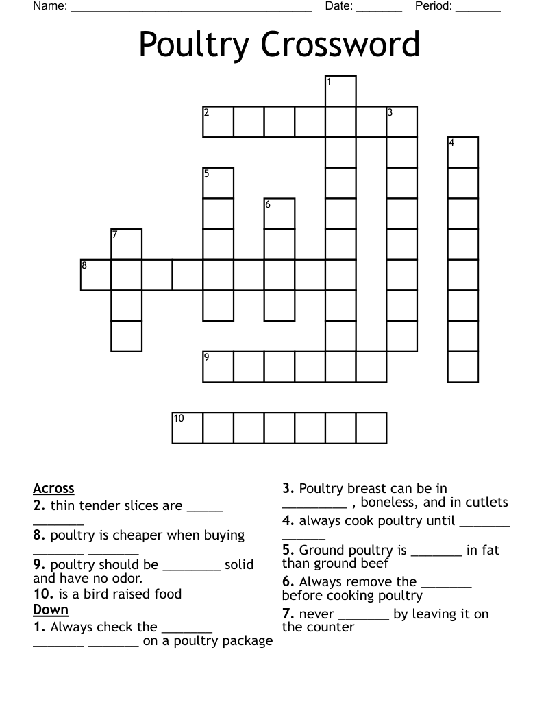 Poultry Crossword