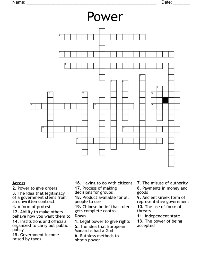 Power Crossword