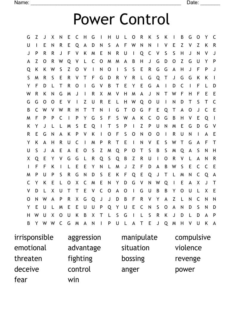 Power Control Word Search